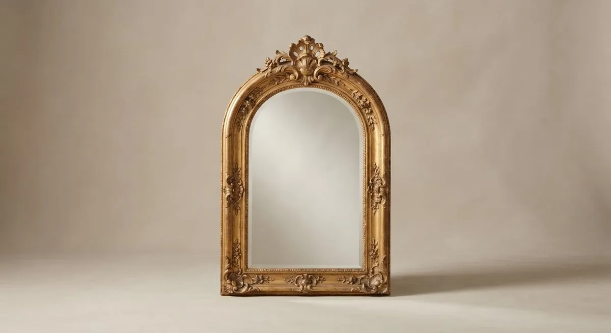 Antique giltwood mirror