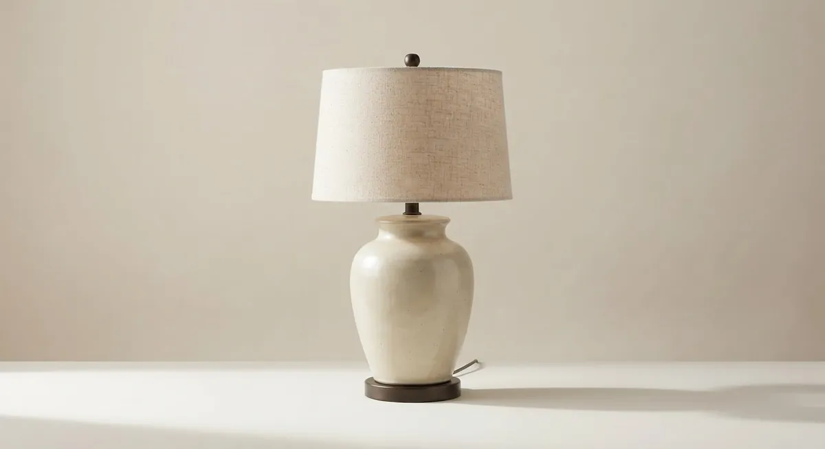 Ceramic urn table lamp
