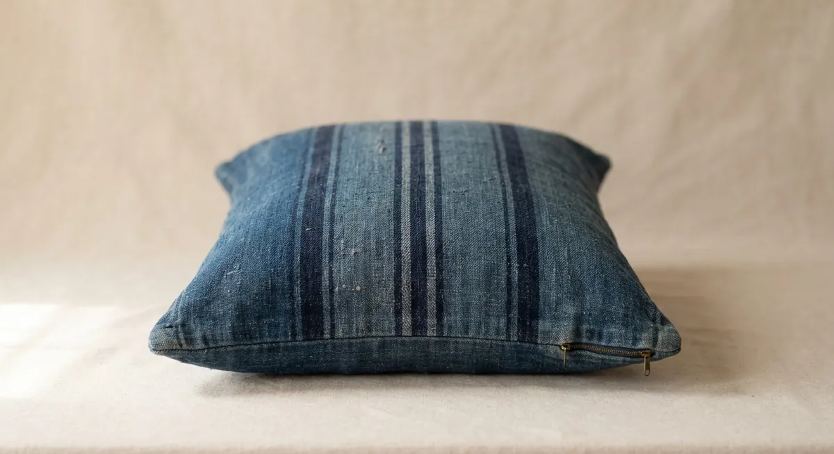 Antique indigo grain sack pillows