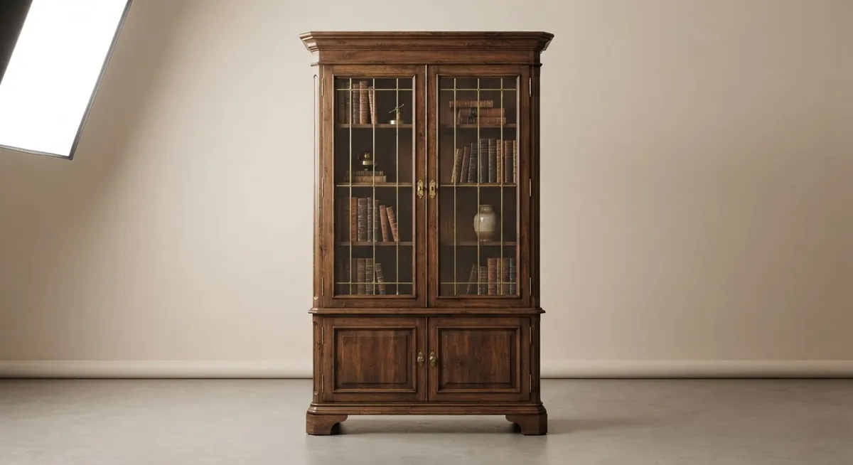 Antique glazed bookcase