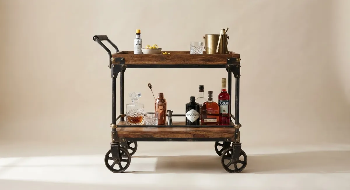 Vintage industrial trolley