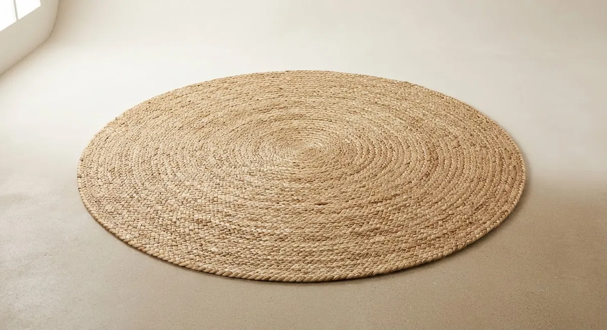 Hand-braided seagrass rug 10ft