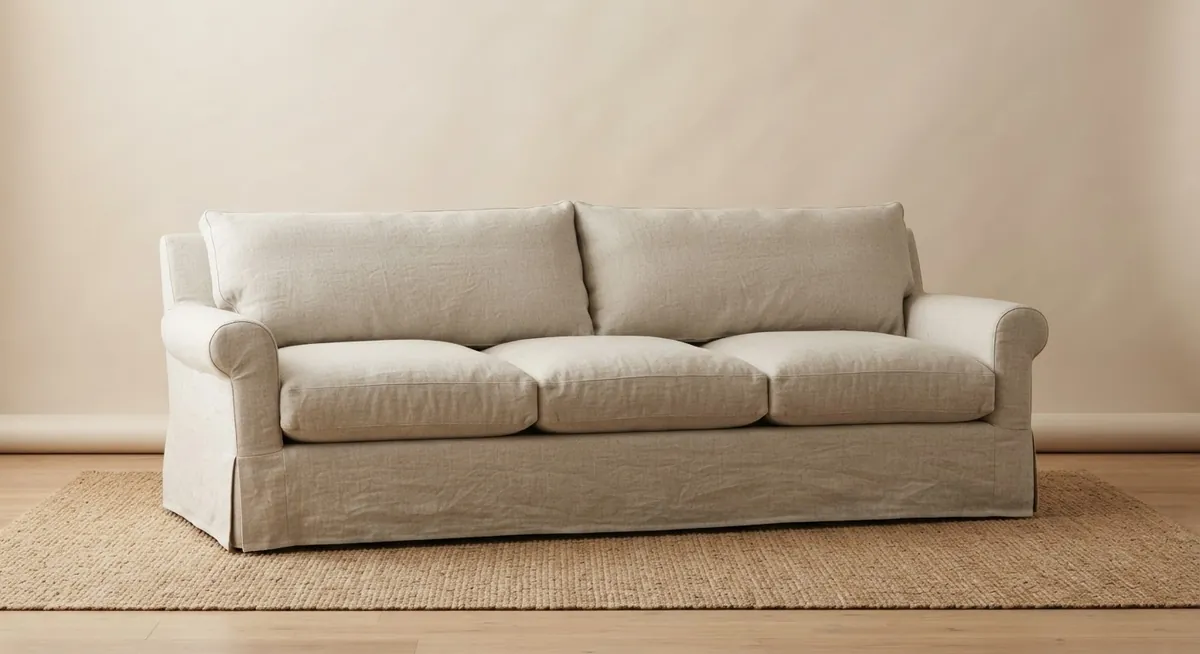 Custom slipcovered sofa