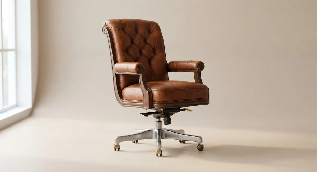Full-grain leather executive chair