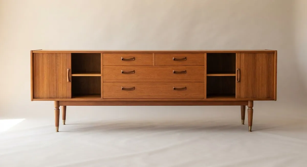 Restored 1960s teak credenza