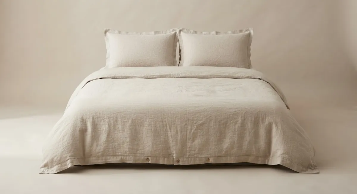 Washed linen blend duvet set