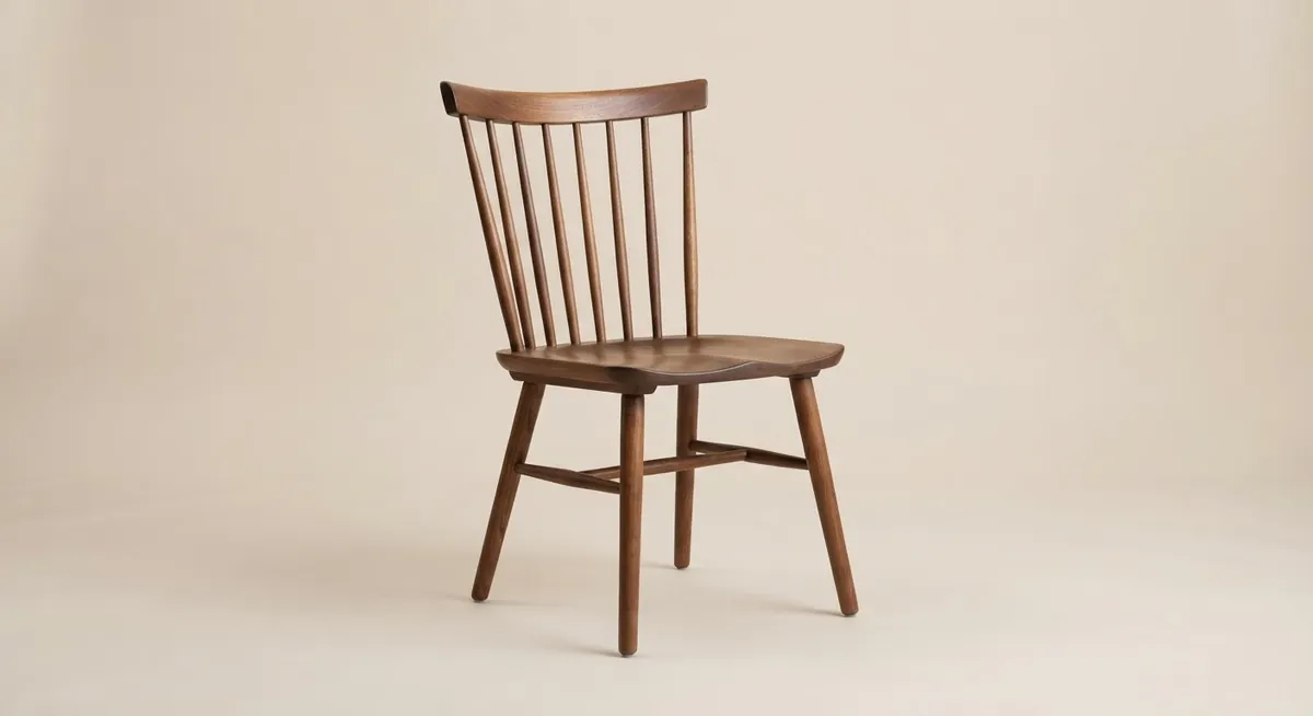 Vintage walnut spindle chairs