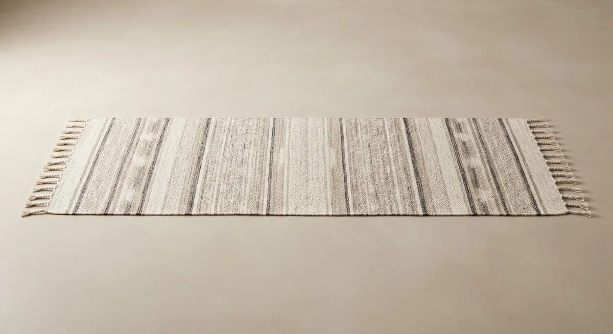 Flatweave cotton runner 2x8