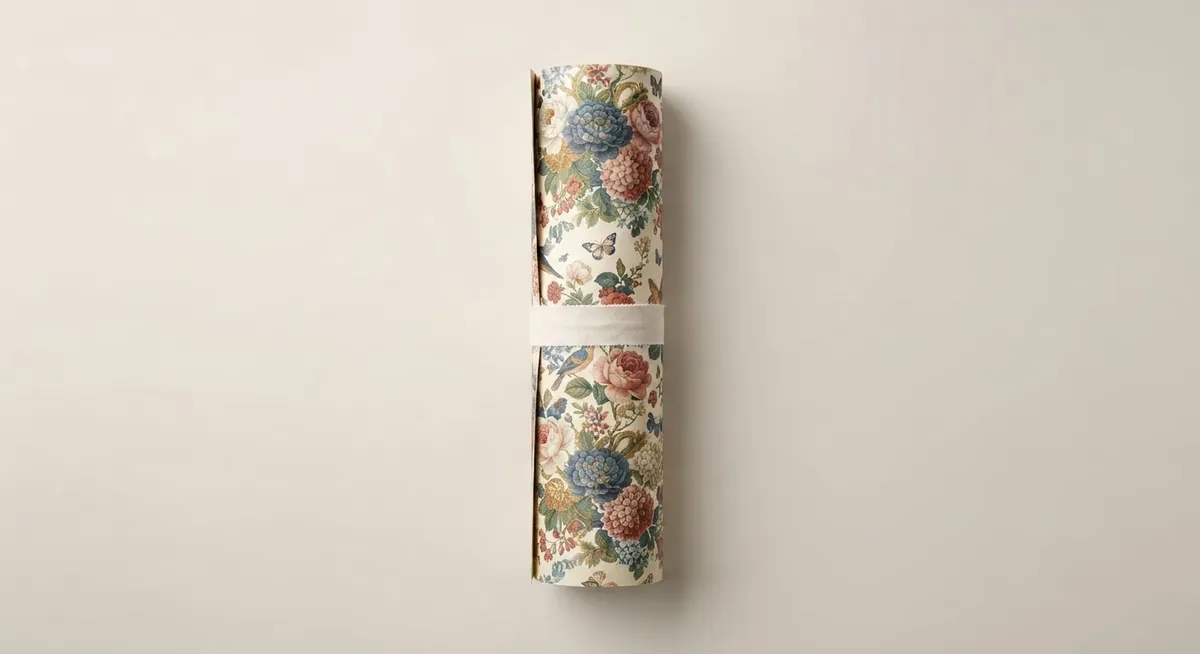 Hand-blocked floral wallpaper