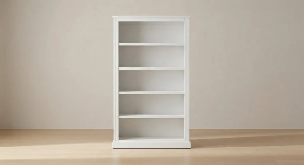 5-shelf painted bookcase