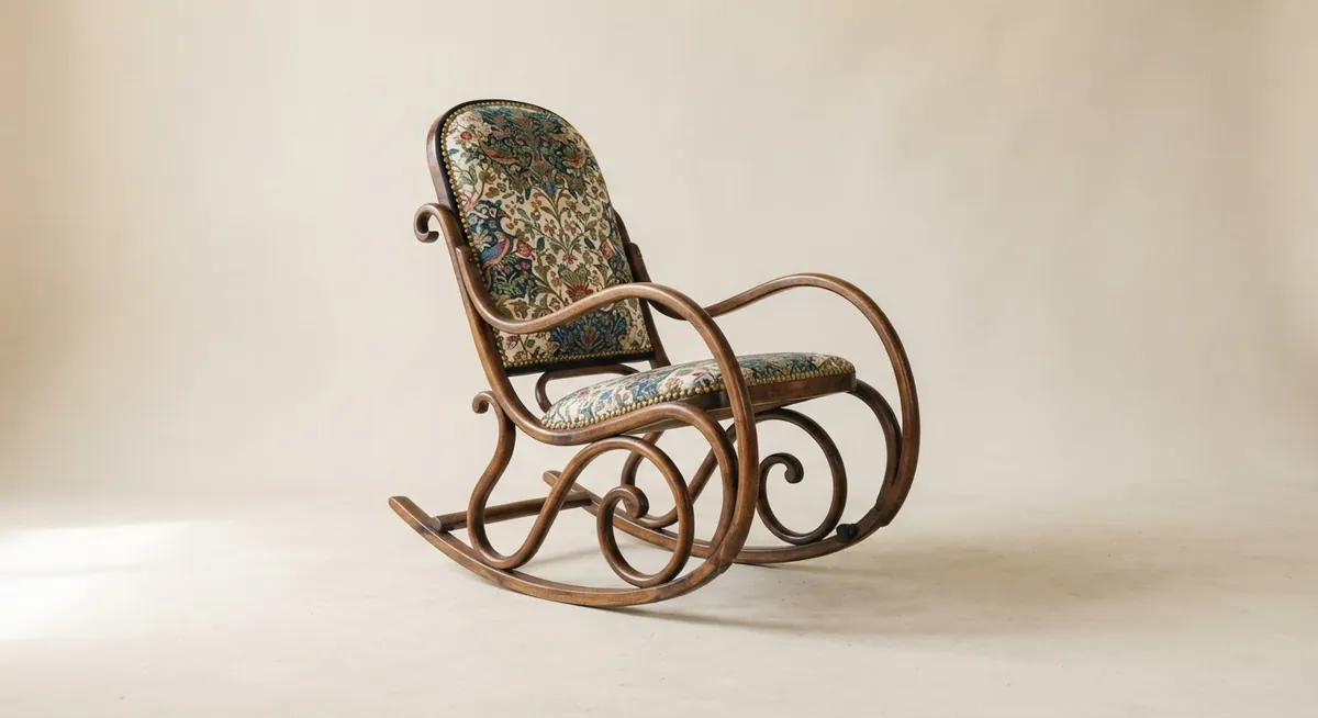 Vintage bentwood rocker, restored