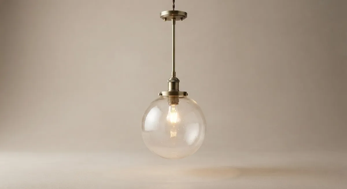Hand-blown glass globe pendant